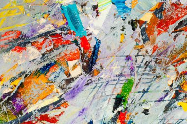 resim boyalı renkler, soyut yeşil beyaz mavi sarı kırmızı bla