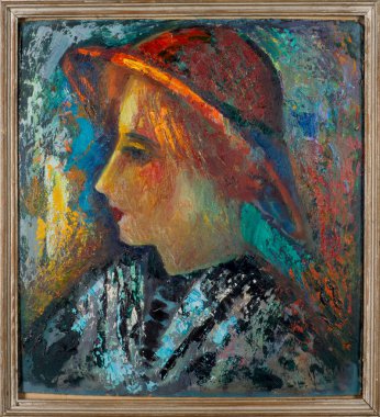 Etnografya, M.Sh. Khaziev. yağlarda boyalı sanatçı resim.
