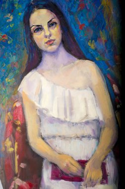 Etnografya, M.Sh. Khaziev. Sanatçı resim yağlarda boyalı. FEMA