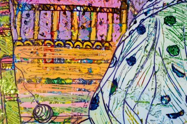 renkli folyo, oryantal kadın, Arap kadın, uygulama bir 