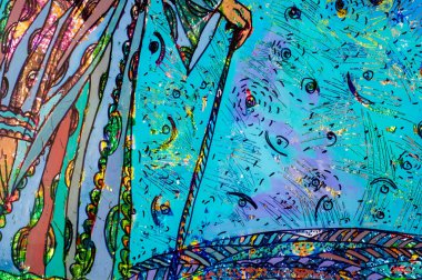 uygulama renkli folyo, oryantal kadın, Arap kadın, eld