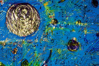 renkli folyo, soyut gece gökyüzü uygulanması