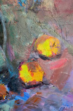 Etnografya, M.Sh. Haziev. yağlıboya resim boyalı sanatçı resmi. stil