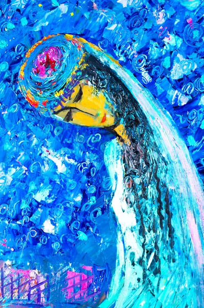 Етнографія, М.Ш. Хазєв. художня картина, намальована оліями. Орі — стокове фото