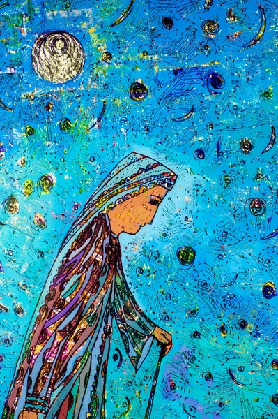 Застосування кольорові фольги Східні жінки, жінки Арабські, eld — стокове фото