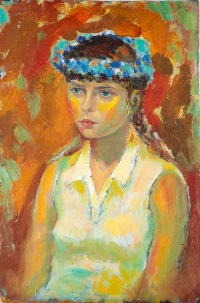 Ethnography, M.Sh. Khaziev. artist picture painted in oils. fema — Stock Photo, Image