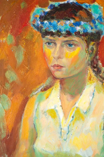 Ethnography, M.Sh. Khaziev. artist picture painted in oils. fema — Stock Photo, Image