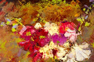 Natalia Babkina ressam, yağlı boyayla boyanmış resim, karın kasları.