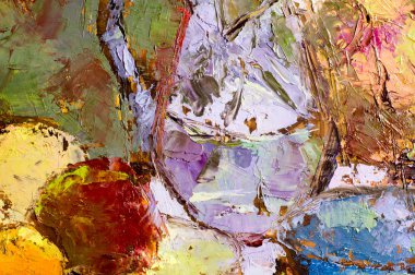 Natalia Babkina ressam, yağlı boyayla boyanmış resim, karın kasları.