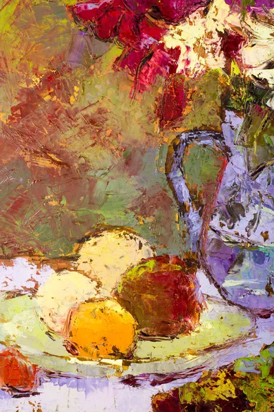 Natalia Babkina artysta, obraz malowany farbami olejnymi, abs — Zdjęcie stockowe
