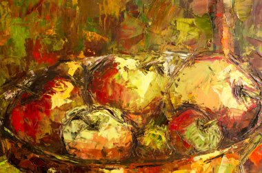 Natalia Babkina ressamı, yağlı boyalarla boyanmış resim. uygulama