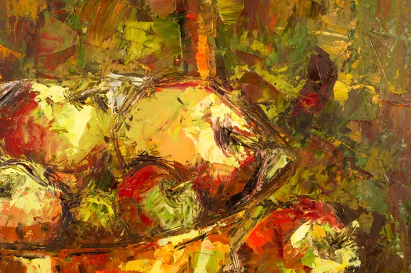 Natalia Babkina artista, el cuadro pintado con pinturas al óleo. aplicación —  Fotos de Stock