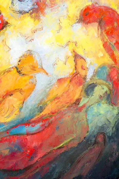 Natalia Babkina artystka, obraz malowany farbami olejnymi. lipiec — Zdjęcie stockowe