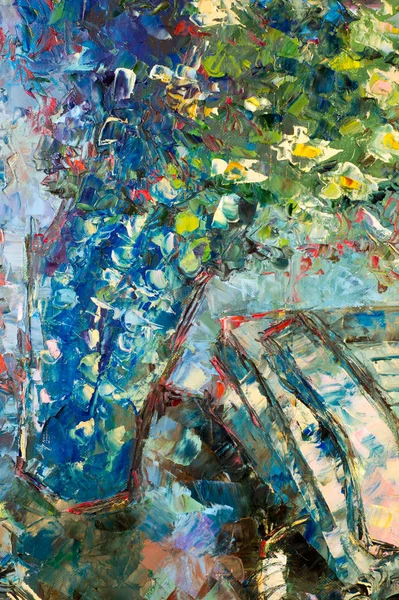 Natalia Babkina artista, il quadro dipinto ad olio. bouquet di — Foto Stock