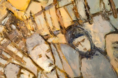 Natalia Babkina ressamı, yağlı boyalarla boyanmış resim. sütun