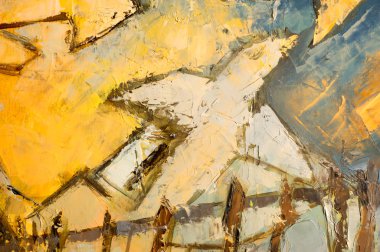 Natalia Babkina ressamı, yağlı boyalarla boyanmış resim. sütun