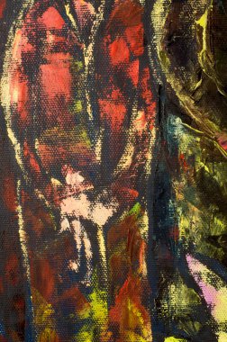 Natalia Babkina ressamı, yağlı boyalarla boyanmış resim. kaslar