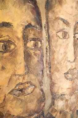 Natalia Babkina ressamı, yağlı boyayla boyanmış resim. Askerler...