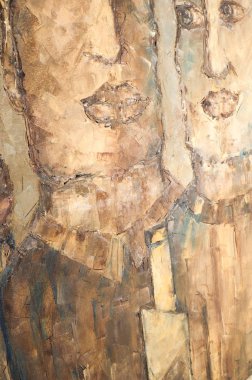 Natalia Babkina ressamı, yağlı boyayla boyanmış resim. Askerler...