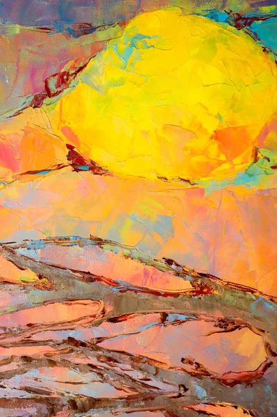 Natalia Babkina artystka, obraz malowany farbami olejnymi. brzucha — Zdjęcie stockowe