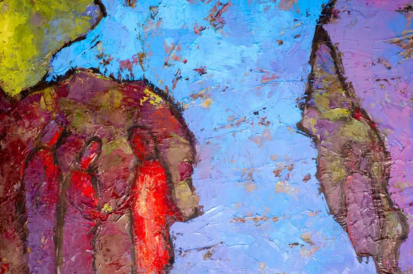 ศิลปินนาตาเลีย บาบูกินา ภาพวาดด้วยสีน้ํามัน ความลึกลับ — ภาพถ่ายสต็อก