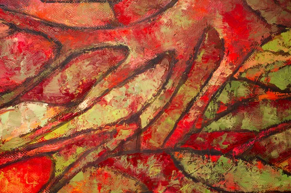 Natalia Babkina művész, a kép festett olajfestékek. vörös — Stock Fotó