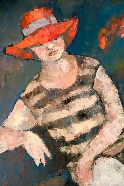 Natalia Babkina artista, il quadro dipinto con vernici ad olio. il — Foto Stock