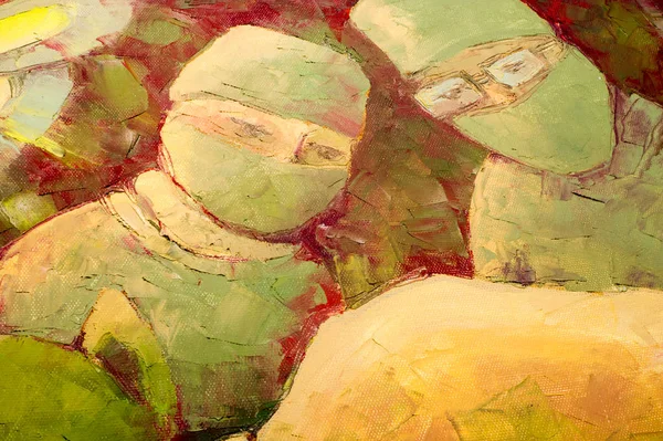 Natalia Babkina artystka, obraz malowany farbami olejnymi. kol — Zdjęcie stockowe