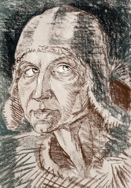 Figure oil painting, William Shakespeare. King Lear. Goneril. po — Stock Photo, Image