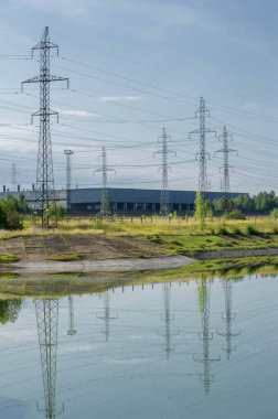 Teknolojik manzara, yüksek voltajlı elektrik hatları. Buradaki doğal kompleks bitkilerin varoluş süresi boyunca yoğun bir teknojenik etkiye maruz kalmıştır.