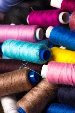 Desenli, arkaplan, çizim, farklı renk iplikleriyle Bobbins