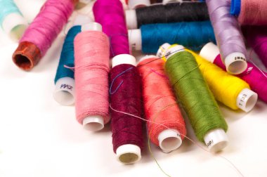 Desenli, arkaplan, çizim, farklı renk iplikleriyle Bobbins