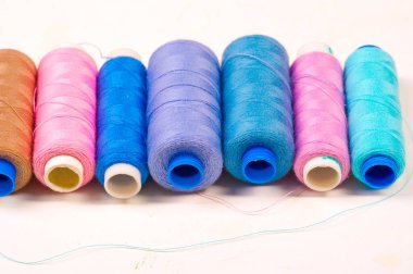 Desenli, arkaplan, çizim, farklı renk iplikleriyle Bobbins