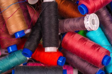 Desenli, arkaplan, çizim, farklı renk iplikleriyle Bobbins