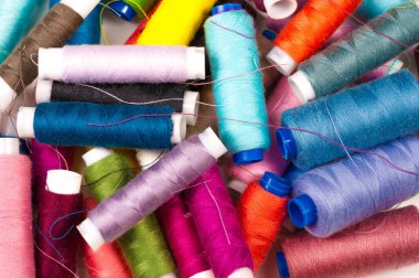 Desenli, arkaplan, çizim, farklı renk iplikleriyle Bobbins