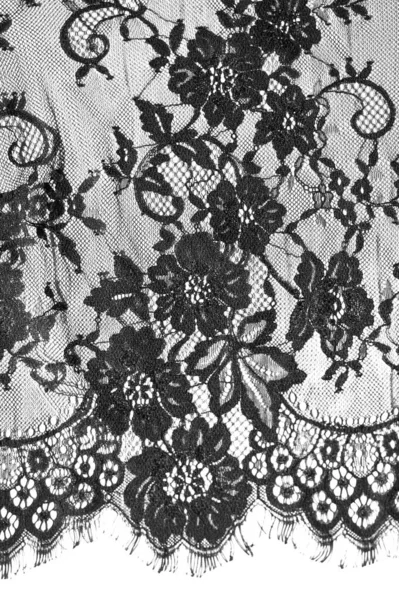 Exture Background Pattern Black Lace Fabric Beautiful Lace Fabric Perfect — Stock Photo, Image