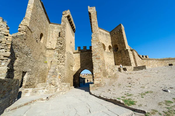 Fotos Península Crimea Fortaleza Sudak También Llamada Roca Genovesa Fortaleza — Foto de Stock