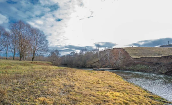 Paesaggio Invernale Autunno Novembre Alla Fine Del Mese Una Stagione — Foto Stock