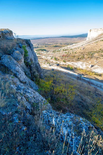 Fotos Península Otoño Crimea Kaya Roca Blanca Distrito Belogorsky Río — Foto de Stock