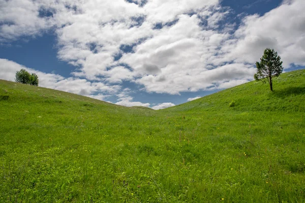 Primavera Fotografía Prados Campos Barrancos Colinas Paisaje Rural — Foto de Stock