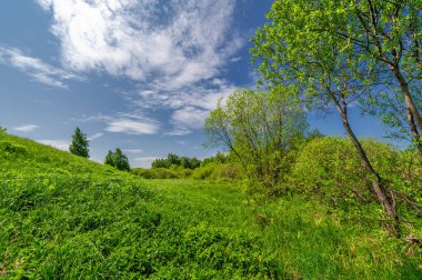 Bahar fotoğrafçılığı, bulutlu gökyüzü manzarası..