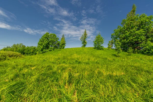 Spring photography, landscape with a cloudy sky.