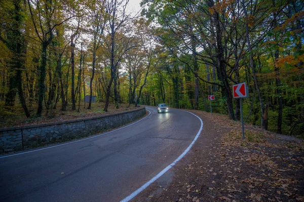 Hösten Bilder Krimhalvön Gamla Motorvägen Charmen Stämningen Den Gamla Vägen — Stockfoto