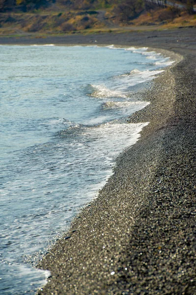 Shallow Depth Field Light Wind Waves Local Weak Coastal Wind — Stock Photo, Image