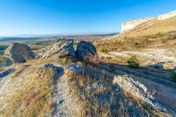 Fotos Península Otoño Crimea Kaya Roca Blanca Distrito Belogorsky Río — Foto de Stock