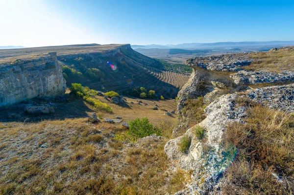 Fotos Península Otoño Crimea Kaya Roca Blanca Distrito Belogorsky Río — Foto de Stock