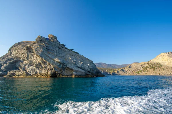 Fotos Península Crimea Vista Del Mar Playa Tsarskoye Fantástico Lugar —  Fotos de Stock