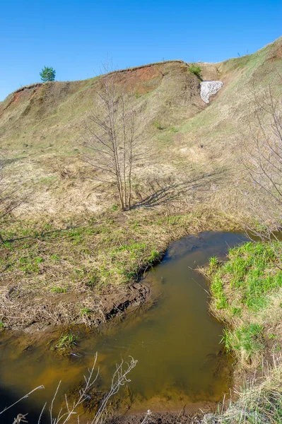 Fotografías Paisaje Arroyo Manantial Barranco Relieve Creado Por Agua Corriente — Foto de Stock