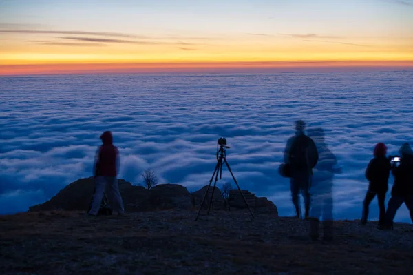 Autumn Photos Crimean Peninsula Night Morning Photos Blurry Photographers Fogs — Stock Photo, Image