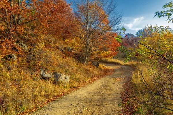 Otoño Fotos Península Crimea Monte Demerdzhi Famoso Hito Crimea Este — Foto de Stock